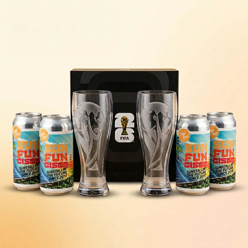6th Place: Beer Glasses (Double Pack) & 4 Beers